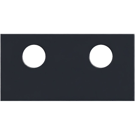 Ekena Millwork Premium Barn Door Flat Track Connecting Plate, Dark Gray GB6001CDG